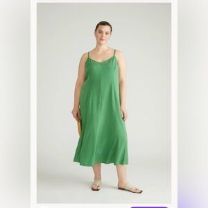 XL 26/28 Universal Standard Amber Cooling Cupro Slip Dress Green NWT